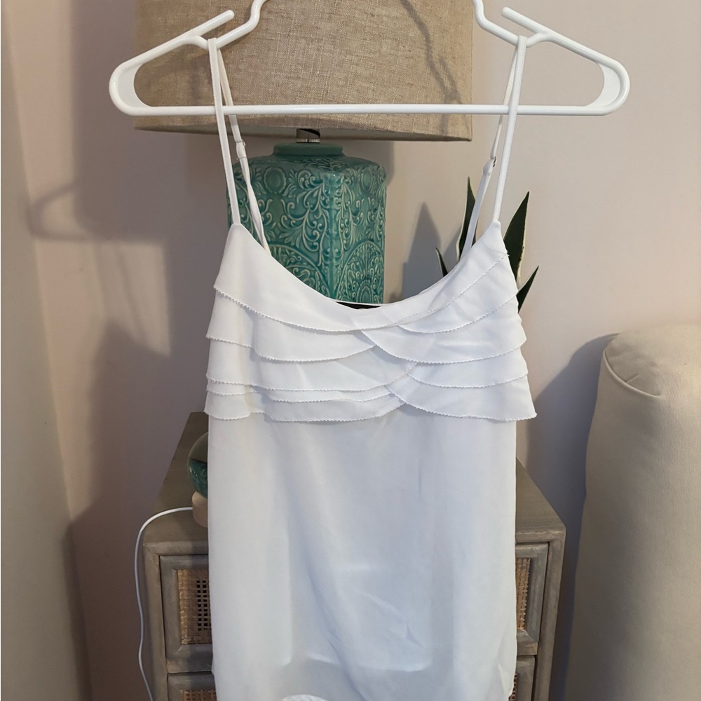 Elegant White Layered Women's Top